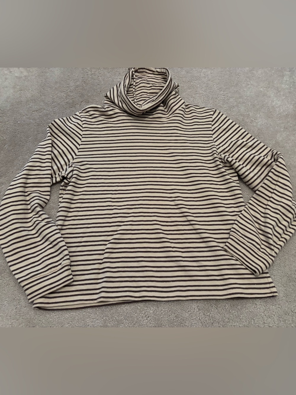 WVN For You Womens XL Striped Pullover  Knit Cowl Neck Shirt Sweatshirt Cotton